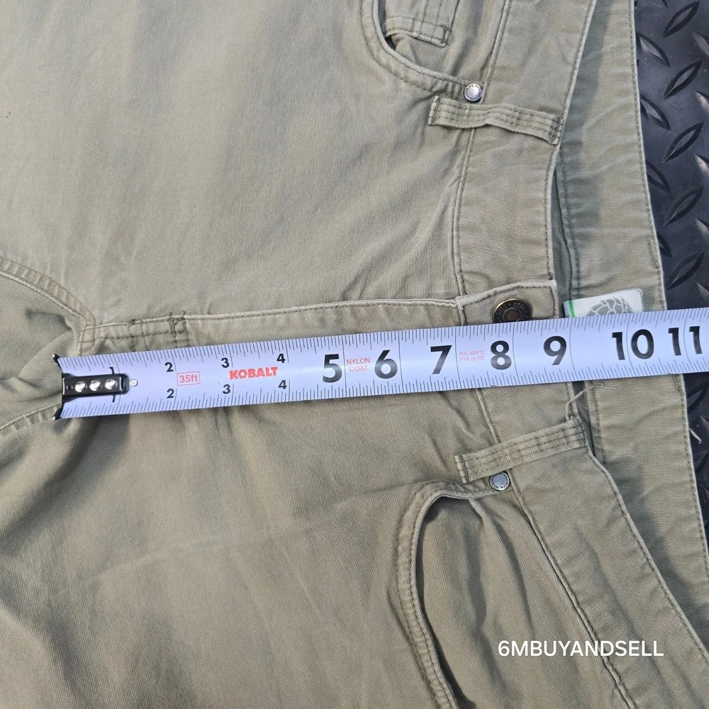 Stio Rivet Canvas Pants Mens 32S Khaki Tan Organic Cotton Stretch Outdoor 2335